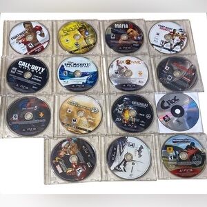 Sony PlayStation 3 (Game Lot Of 14 + 1 PS1)- Disc Only In Jewel Cases.